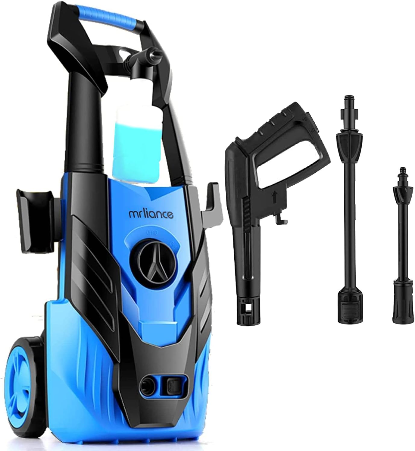 mrliance Electric Pressure Washer 1.59GPM 13-Amp High Power Washers with Adjustable Spray Nozzle Soap Bottle