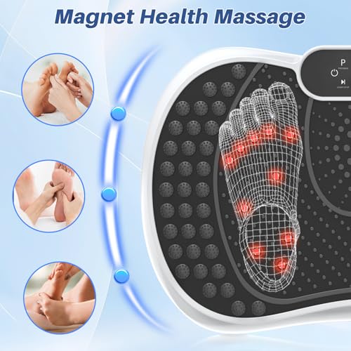 Vibration Plate Exercise Machine for Weight Loss – 100-Speed Platform with Bluetooth Speaker, Remote & Bands