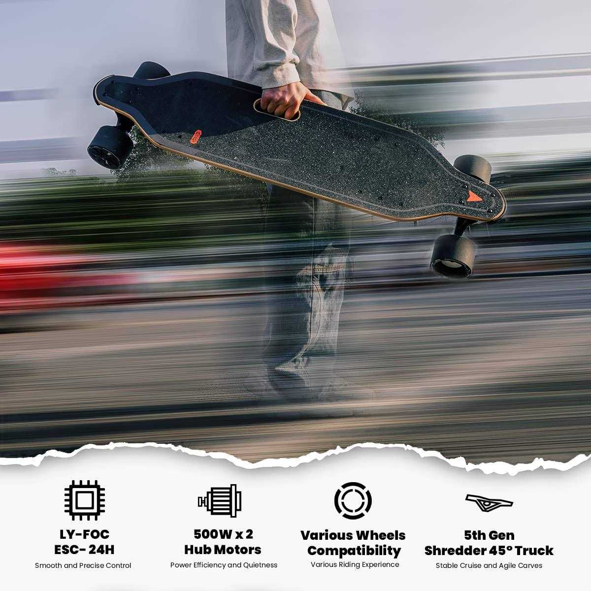 Meepo V5 Electric Skateboard with Remote Top Speed of 29 Mph - Sports Supplies Online Store