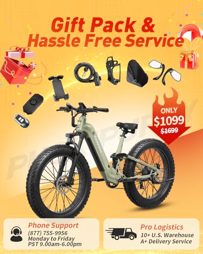 Electric Bike for Adults 960W, 48V 20AH Battery Electric Bicycles, 26" x 4" Fat Tire Full Suspension Step-Thru Ebike, 28MPH Electric Mountain Bike