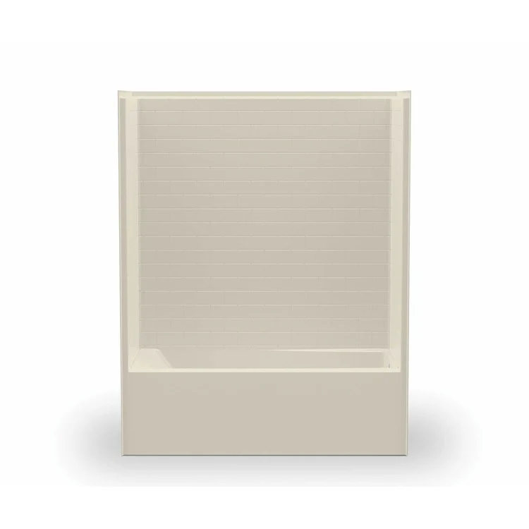 Tub and Shower Module 60 x 31-1/4 x 74-1/4 Inch AcrylX Right Hand Drain White 1 Piece Subway Tile