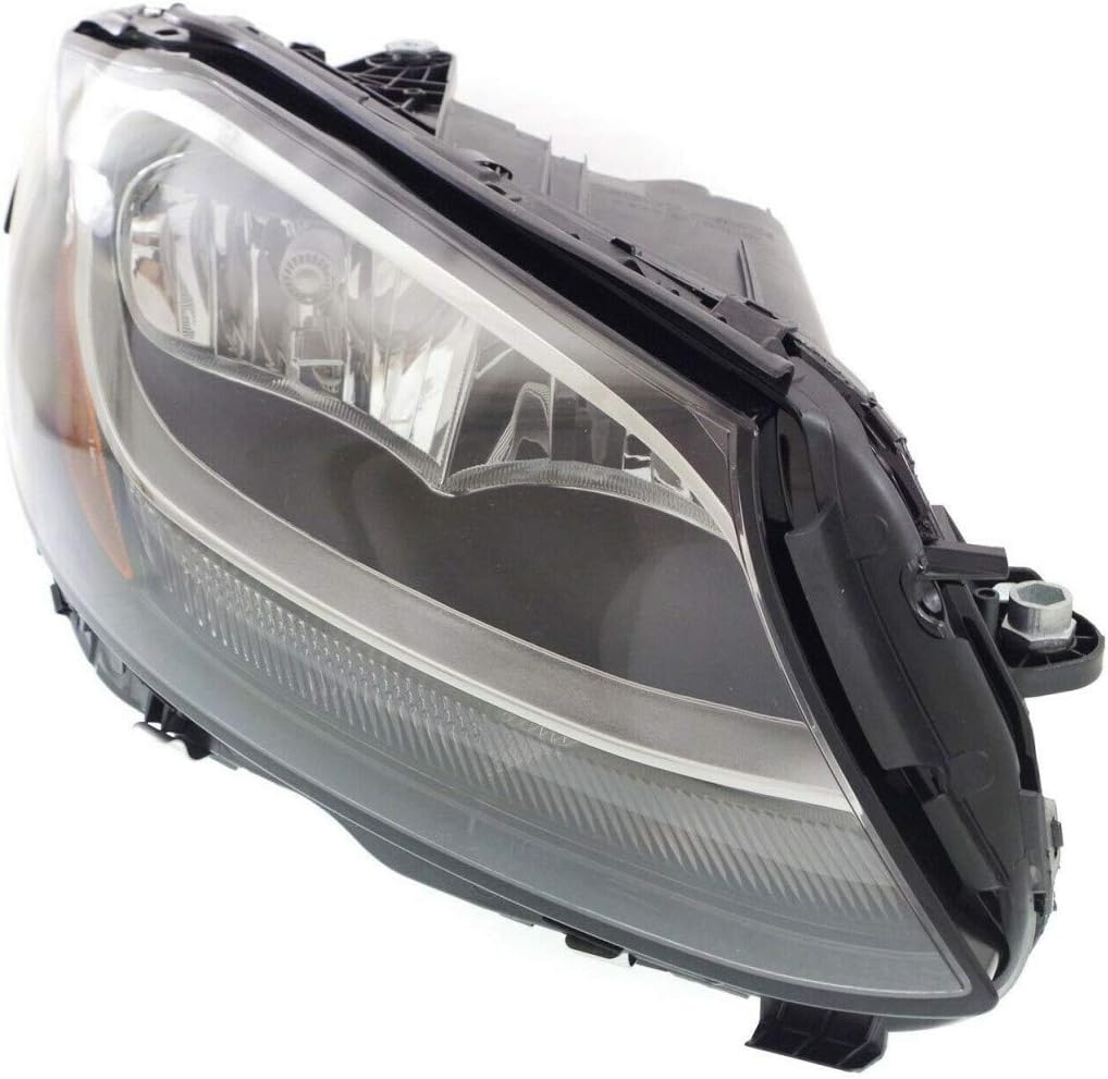 For Mercedes-Benz Headlight Assembly C300 2015 2016 2017 Pair Driver and Passenger Side Halogen CAPA Certified For MB2502220