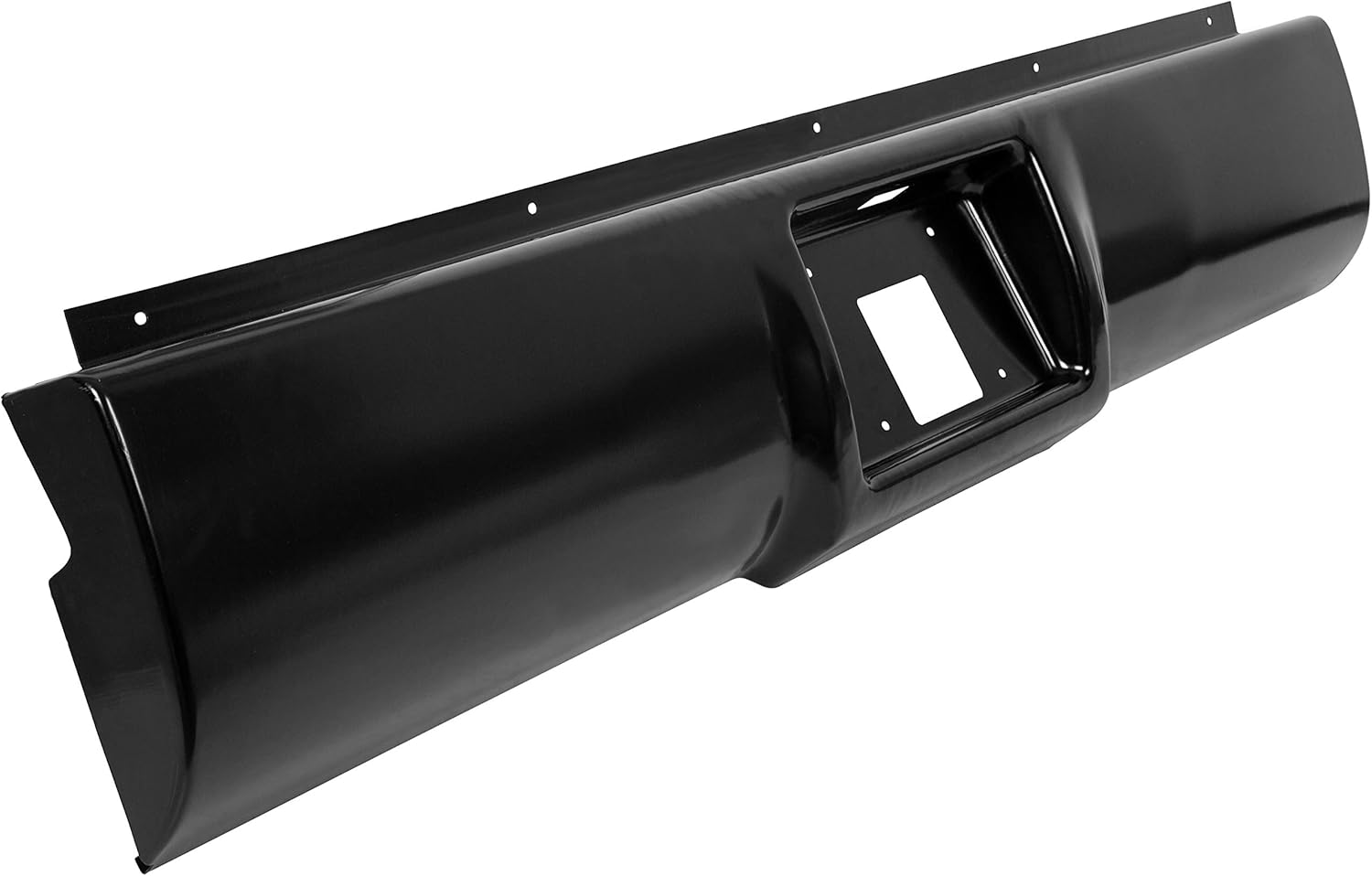 HECASA Black Steel Bumper Roll Pan Compatible with 88-98 Chevrolet Chevy Silverado Sierra/GMC C1500 C2500 C3500 K1500 K2500 K3500