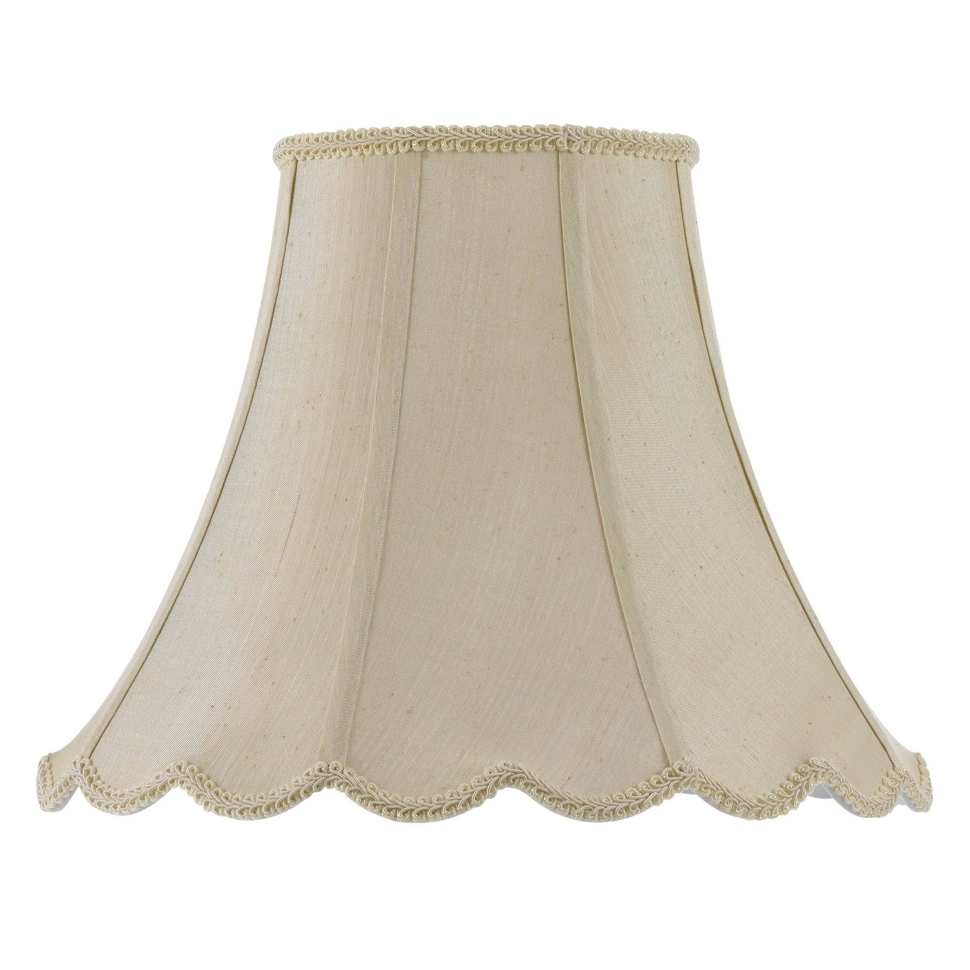 Cal Lighting 18-inch Vertical Piped Scallop Bell Shade
