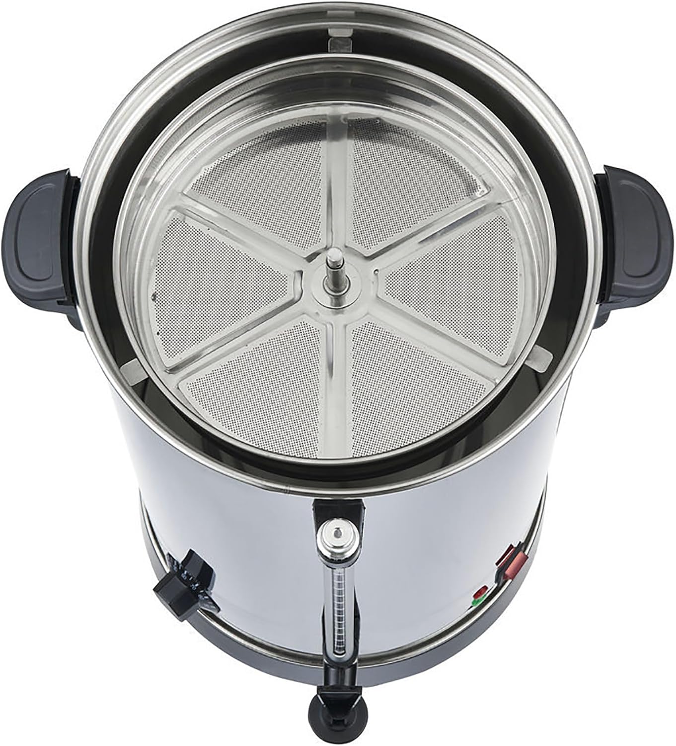 Commercial Coffee Urn 110 Cup 16L, Fast Brew Stainless Steel Coffee Urn Dispenser Coffee Maker with Filter Hot Water Urn Percolate Coffee Maker
