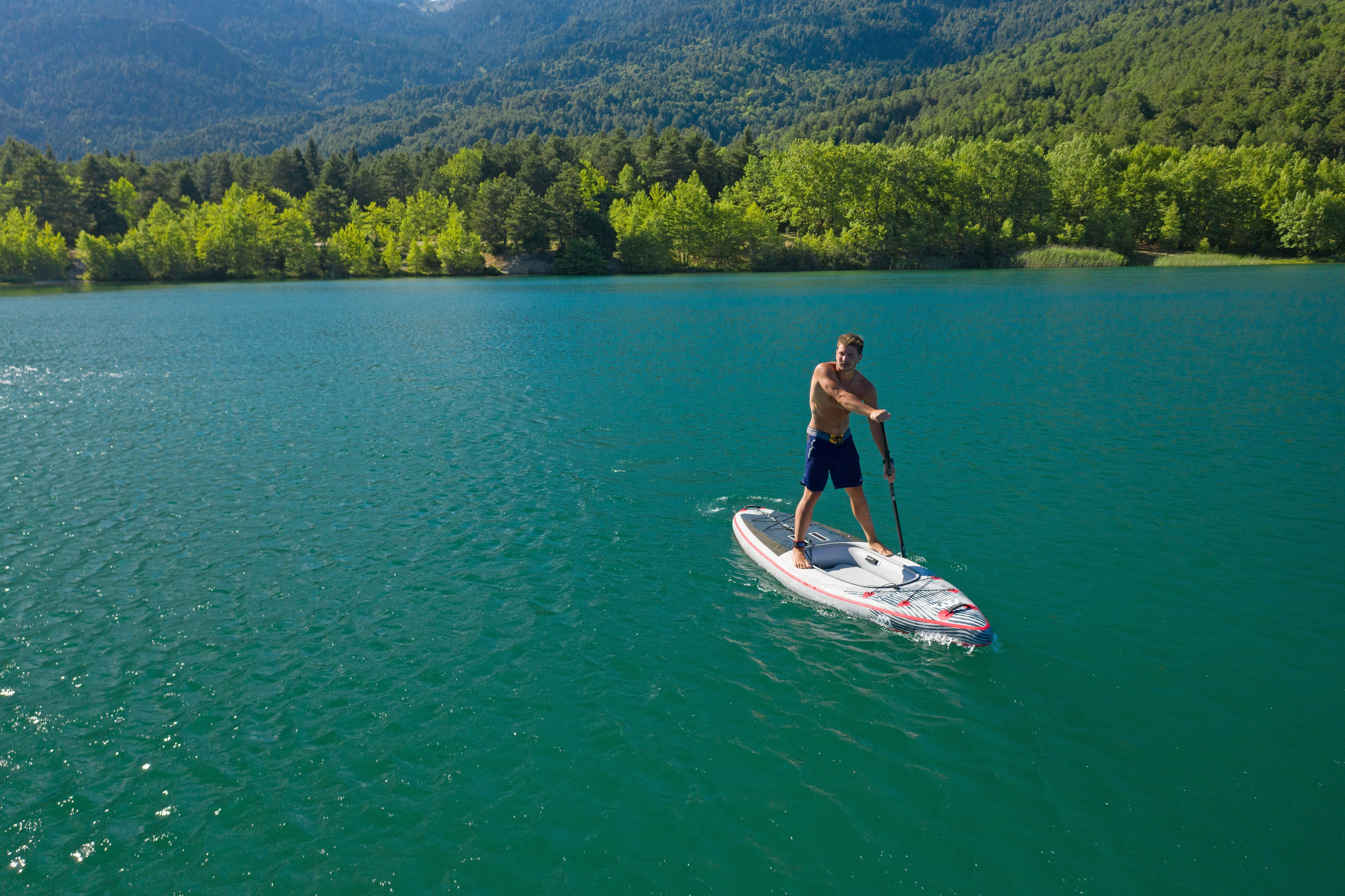 Aqua Marina VERSATILE / HYBRID KAYAK - CASCADE 11'2 - Inflatable KAYAK Package, including Carry Bag, Paddle, Fin, Pump & Safety Harness