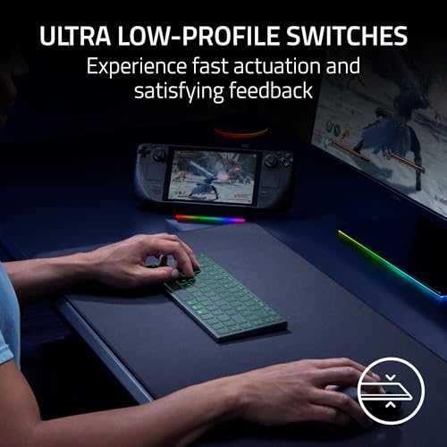 Razer Joro Portable Wireless Gaming Keyboard: Thin, Light, Compact - Chroma RGB - Low Profile Switches - Bluetooth - Long Battery Life - Snap Tap