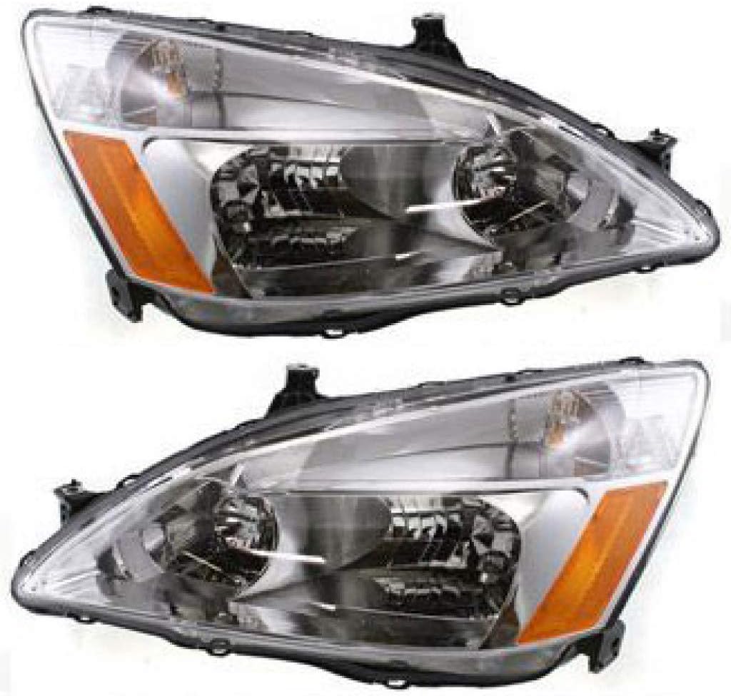 For Honda Accord 2003-2007/Hybrid 2005-2007 Headlight Assembly Unit Pair Driver and Passenger Side | CAPA Certified | HO2502120 + HO2503120