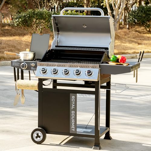 Royal Gourmet GA5406TS 5 Burner Propane Gas Grill with Side Burner and Sear Burner