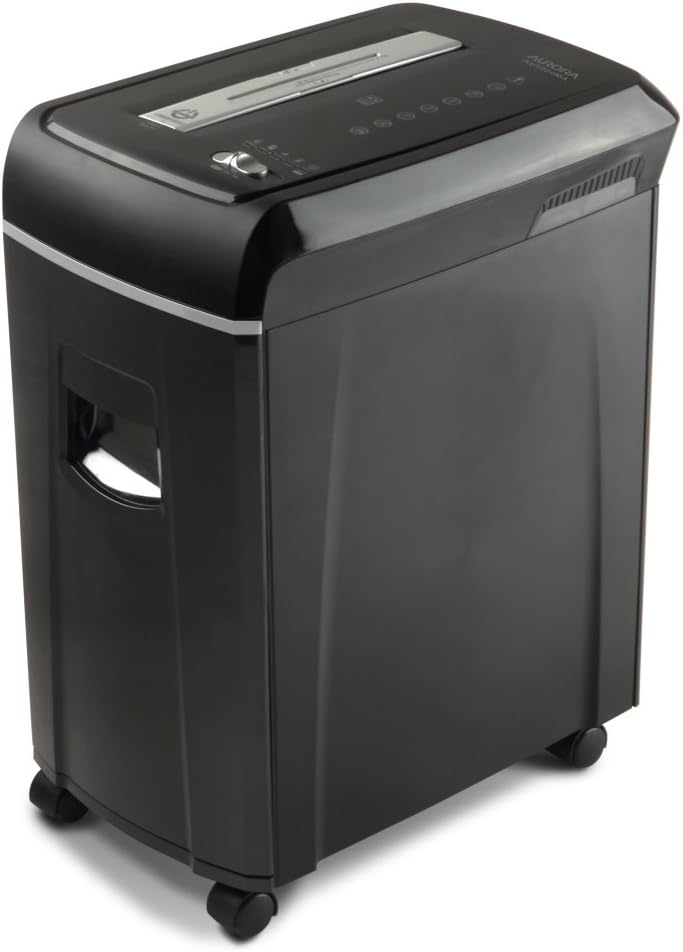 Aurora AU870MA High-Security 8-Sheet Micro-Cut Paper Credit Card Shredder Black