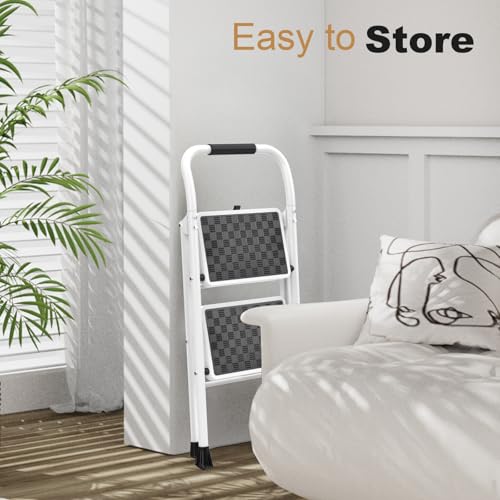 HBTower 2 Step Ladder, 2 Step Stool for Adults