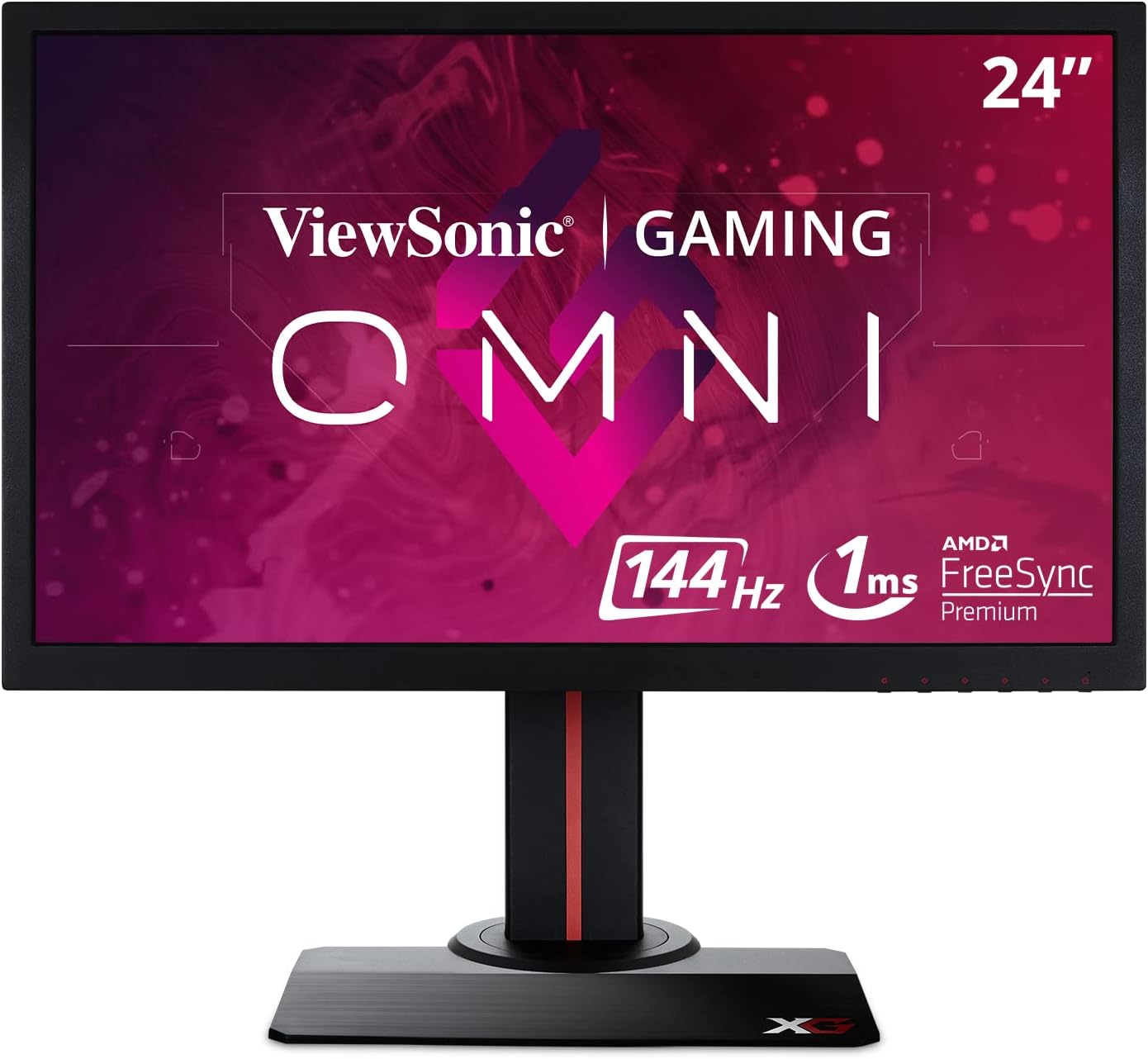 ViewSonic OMNI XG2405 24 Inch 1080p 1ms 144Hz IPS Gaming Monitor with FreeSync Premium, Eye Care, Advanced Ergonomics, HDMI and DP for Esports
