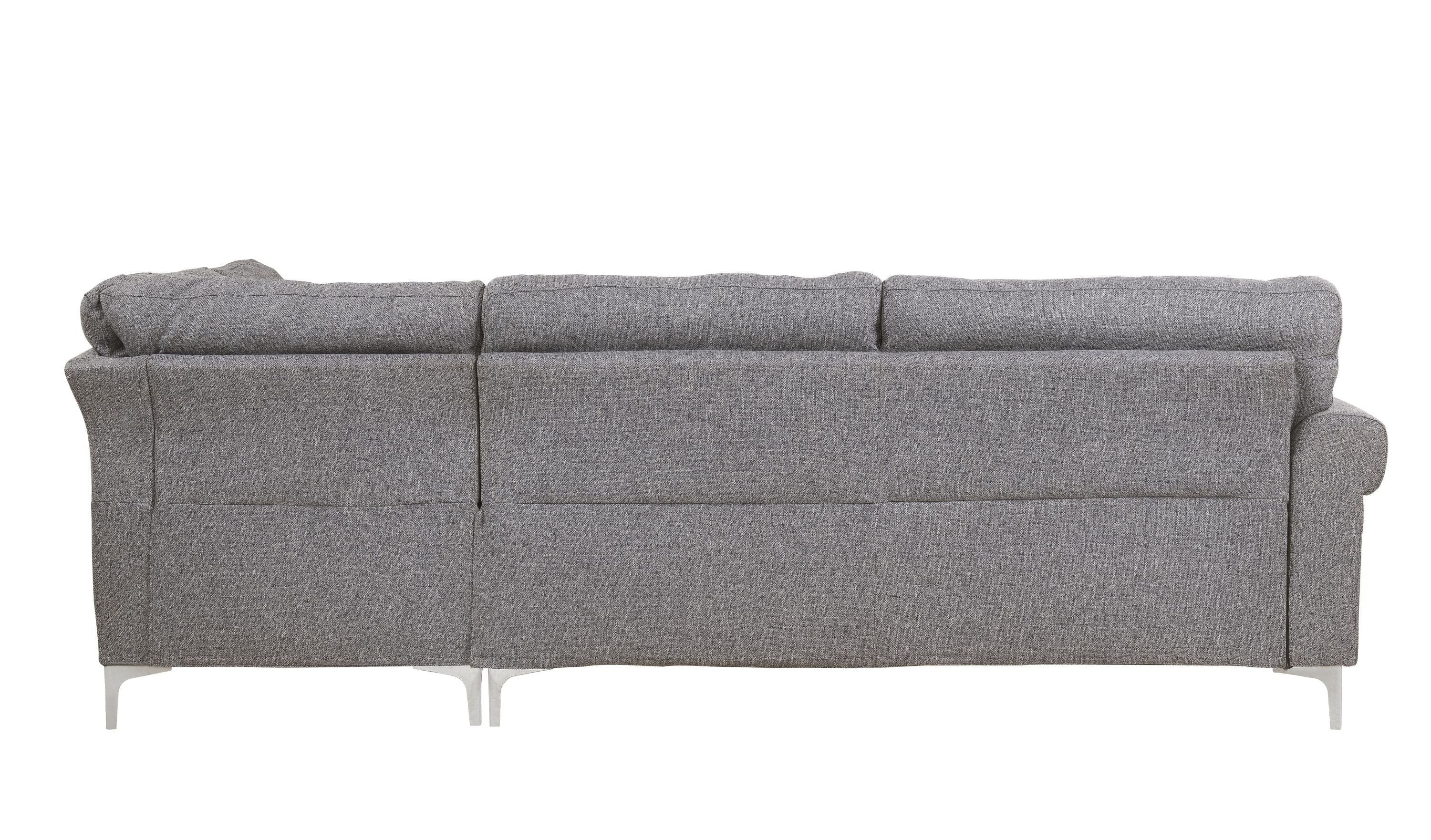 Anika Sectional Fabric Sofa - Gray