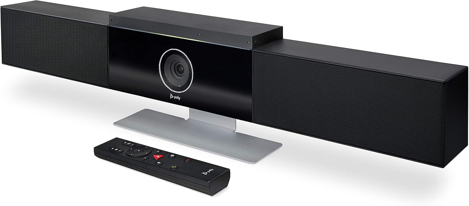 Poly Studio - 4K USB Video Conference System (Polycom) - Camera, Microphone, and Speaker Bar for Small & Medium Conference Rooms - Presenter Tracking