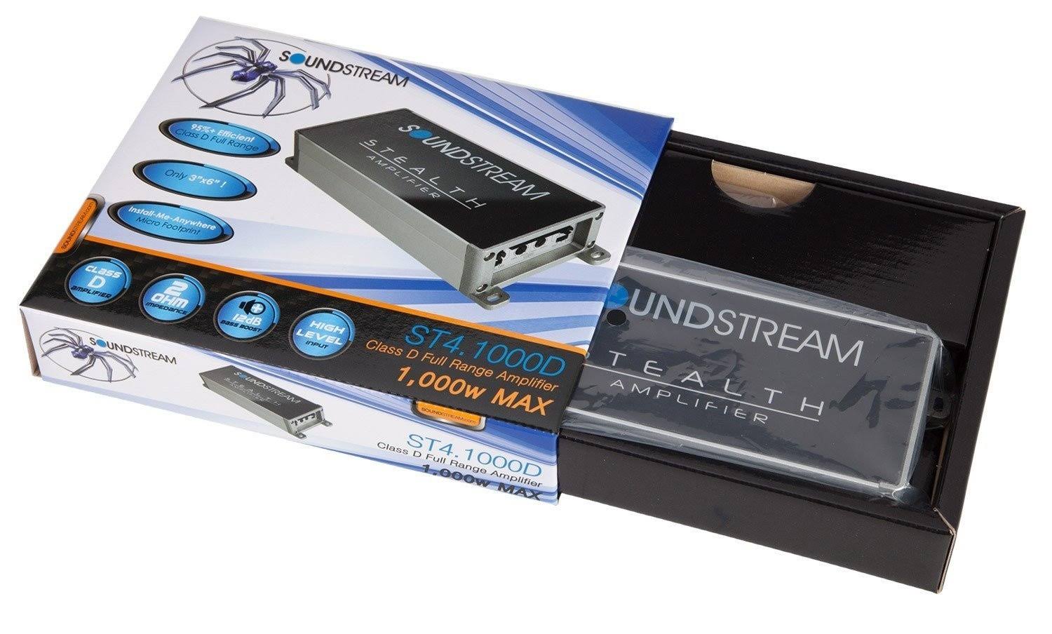 Soundstream Stealth Series ST4.1000D Class D 4-Channel Car Amplifier - 1000W