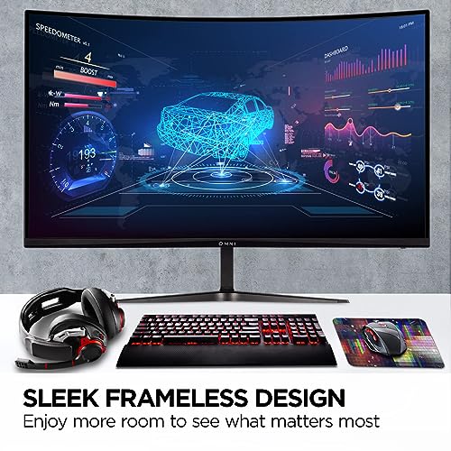 ViewSonic Omni 32 Inch Curved Gaming Monitor with Adaptive Sync, Eye Care, HDMI and Display Port,
