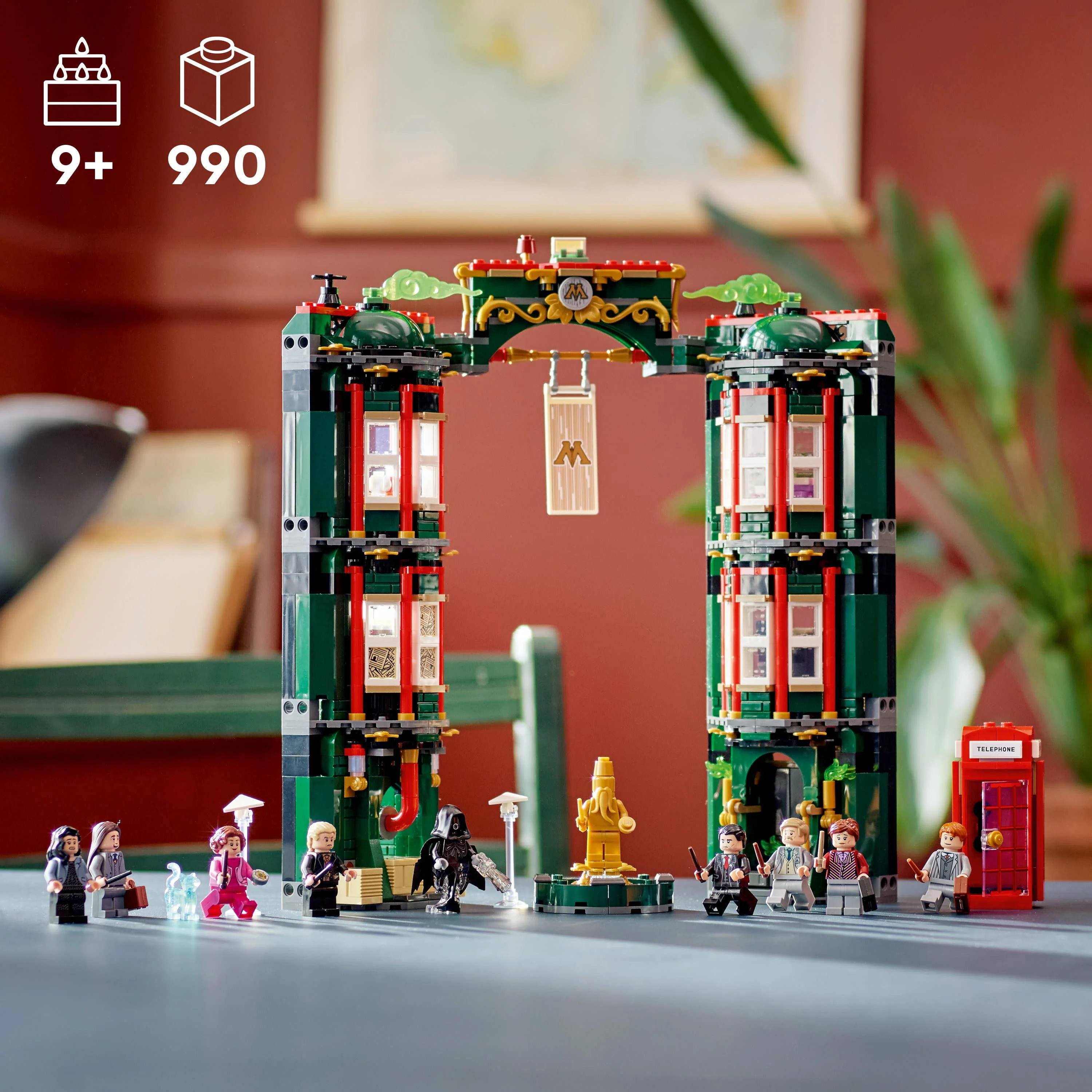 LEGO Harry Potter The Ministry of Magic 76403 Modular Model Building Toy with 12 Minifigures and Transformation Feature