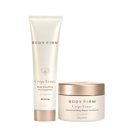 Crepe Erase 2-Step Advanced Body Care Treatment, Anti-Aging Skin Care for Body/Neck, Firming Moisturizer Cream + Body Exfoliating Pre-Treatment