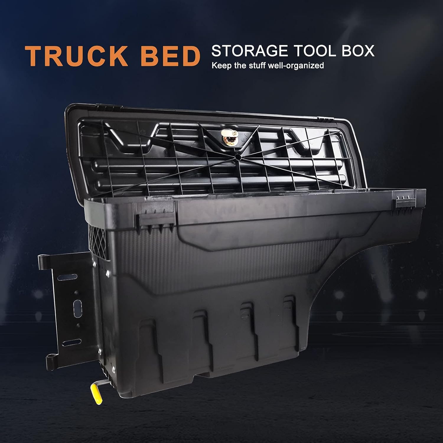 Truck Bed Storage Box Case Tool Box Rear L , Compatible with Dodge Ram 1500 2500 3500 2002-2018 Drivers Side 2019 - 2021 Dodge Ram