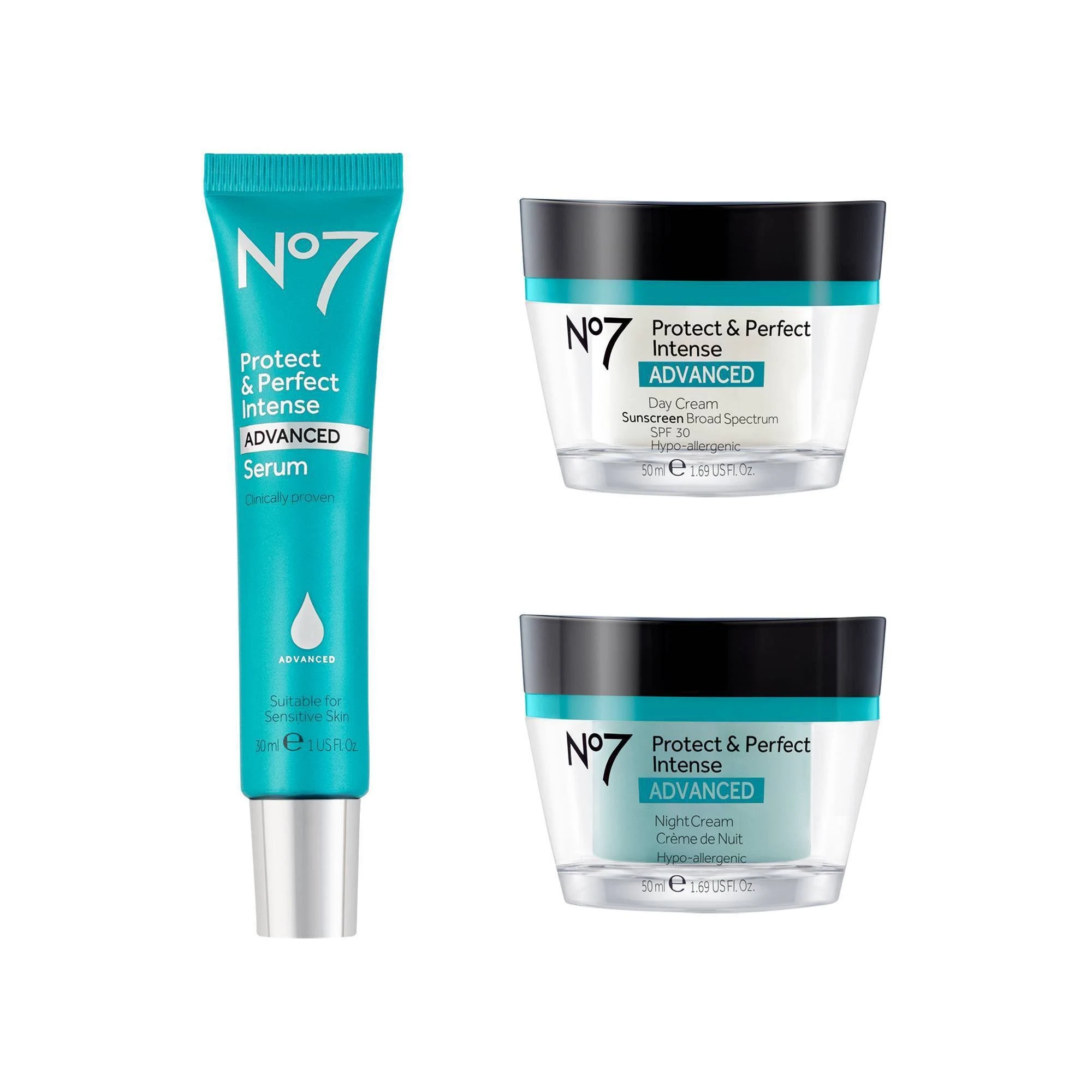 No7 Protect u0026 Perfect Intense Advanced Skincare System Kit
