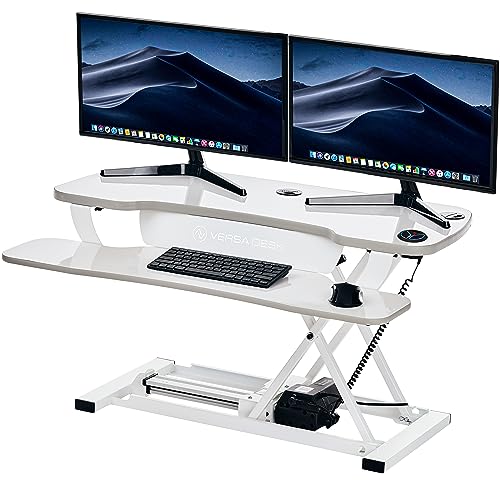 VERSADESK PowerPro™ 36 Inch Electric Standing Desk Converter, Height Adjustable Sit to Stand Up Desk Riser