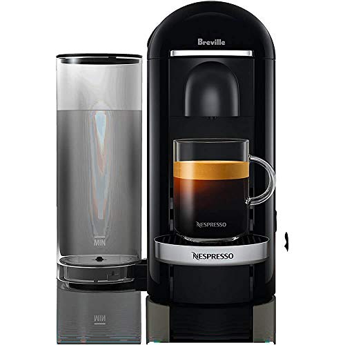 Nespresso Vertuo Plus Coffee and Espresso Maker by Breville, Ink Black with Aeroccino Milk Frother