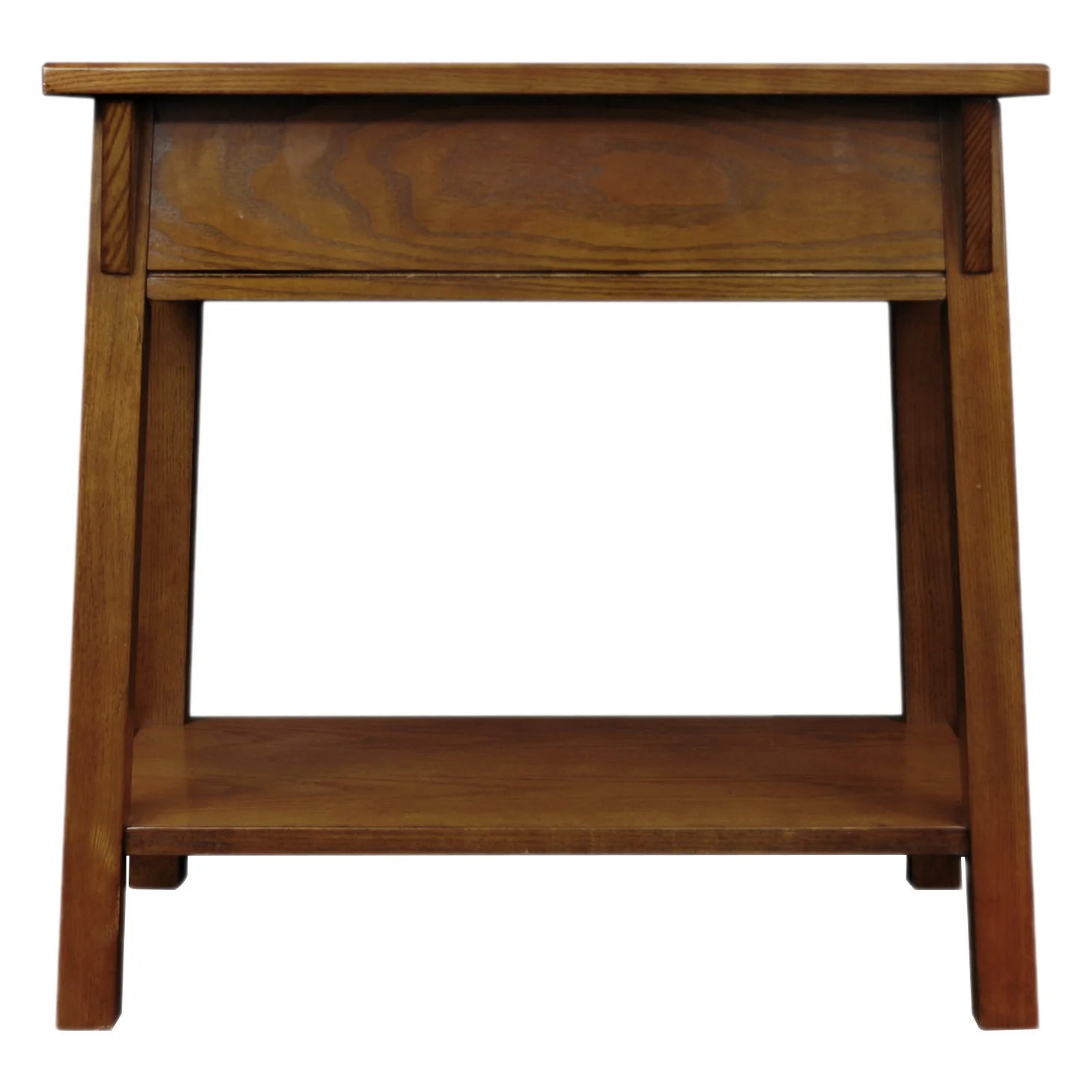 Leick Home 9059-RS Mission End Table with Drawer, Made with Solid Wood, Side Table for Living Room, Bedroom, and Offices, Russet Finish