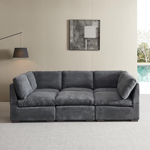 131" Oversized Modular 6 Seaters Cloud Sectional Sofa W/Reversible Chaises