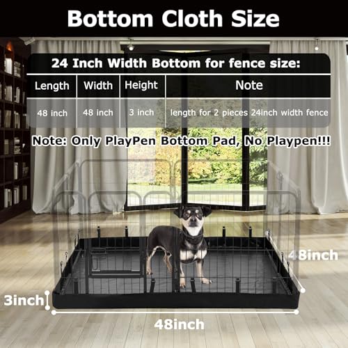 PJYuCien Dog Playpen Plus Storage Bag, 32" H 8 Panels Puppy Pen with Square Bottom, Heavy Duty Dog Fence for Puppies/Small Dogs