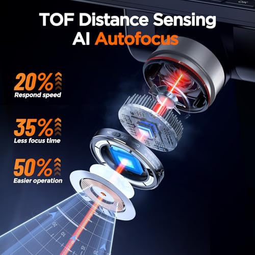Elikliv Autofocus 4K Digital Microscope EM4K-AF, 52MP Soldering Microscope for PCB Repair, Coin Inspection & Watchmaking, 2000X Magnifier Scope