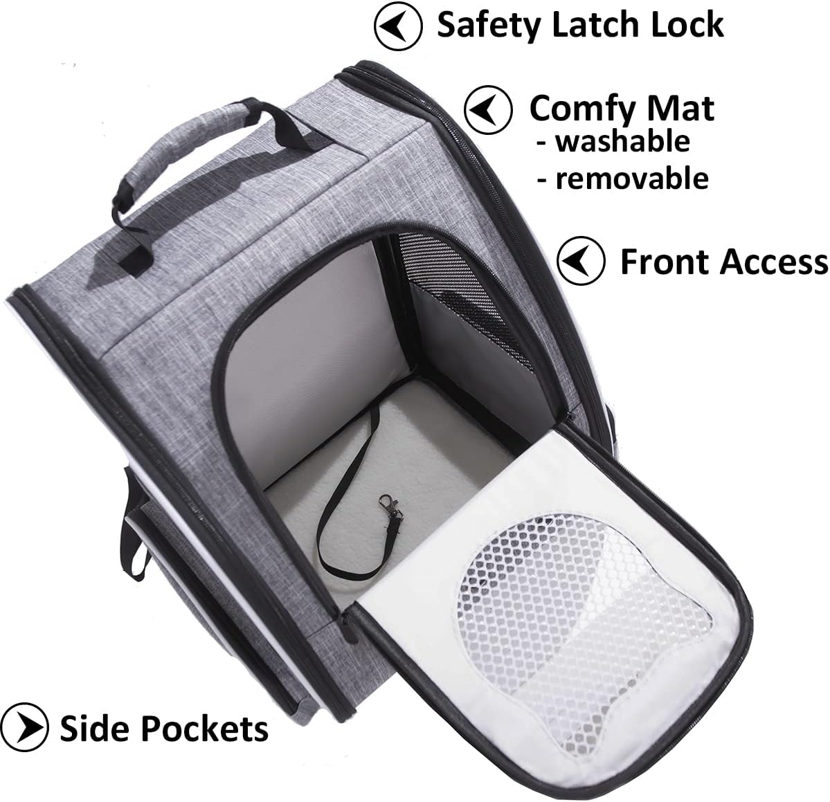 Expandable Cat Backpack Carrier, Backpack for Cat and Small Dog, Breathable Kitten Travel Hiking Backpack, Airline Approved (Orange, Back Extension)