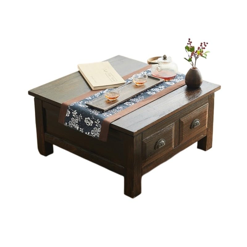 Sofa Table Old Chinese Style Dining Table Wooden Storage Cabinet with Wooden Lace Paulownia Furniture Traditional Family Dining Table Tea Table Tea