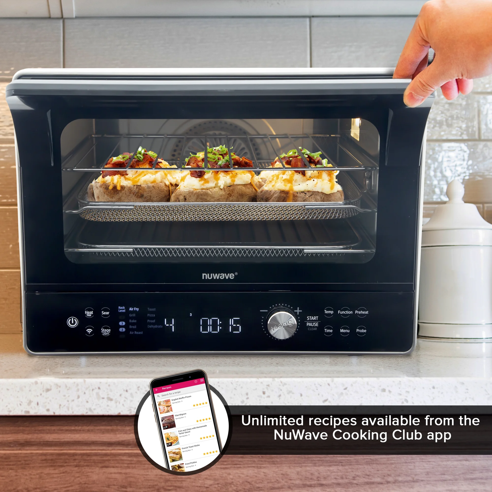 Nuwave 34 QT Pro-Smart IQ 360 Oven Air Fryer Grill