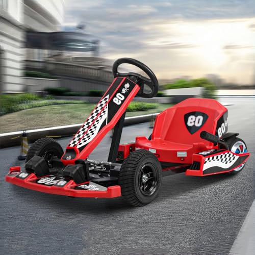 36V Electric Go Kart for Kids and Adults [Up to 16 MPH], Drift Cart With 350w Motor, Crazy Cart With Drift/Sport Mode