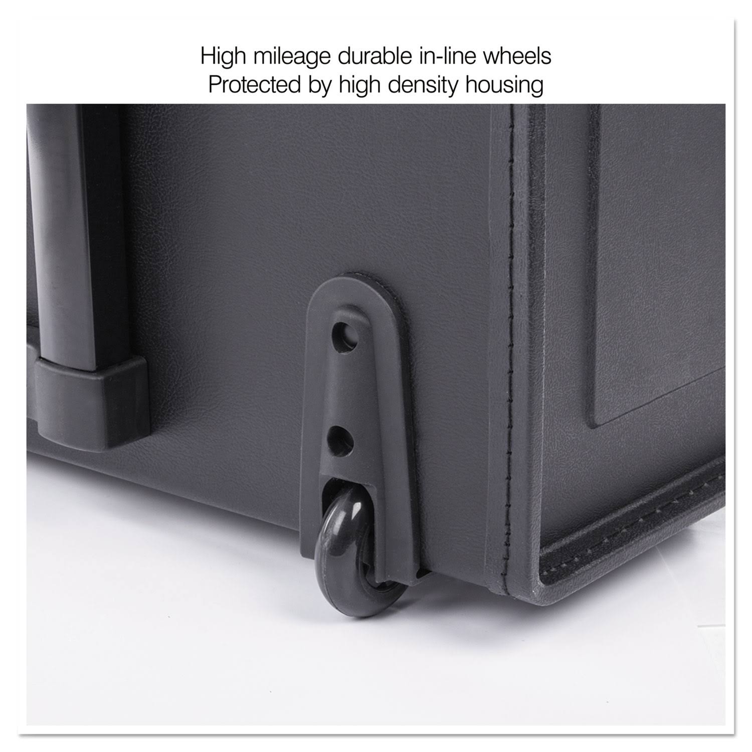 Stebco Tufide Rolling Catalog Case, 22 1/4 x 9 x 13 1/2, Black