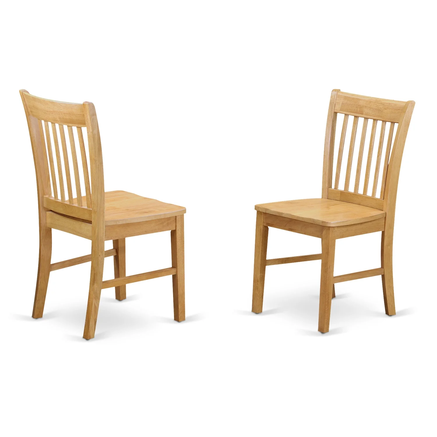 East West Furniture  Kitchen Dinette Table & 6 Chairs, Oak