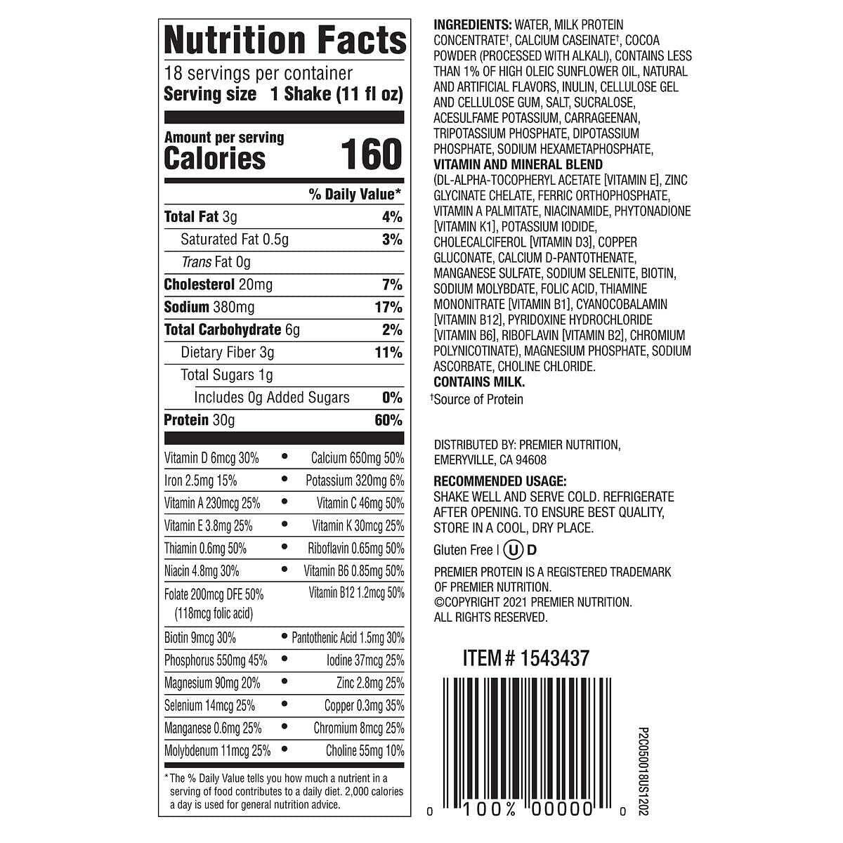 Premier Protein High Protein Shakes Variety Sampler Pack, 11 Fl. Oz Each - Cafe Latte, Chocolate, Vanilla, Caramel, Cake Batter