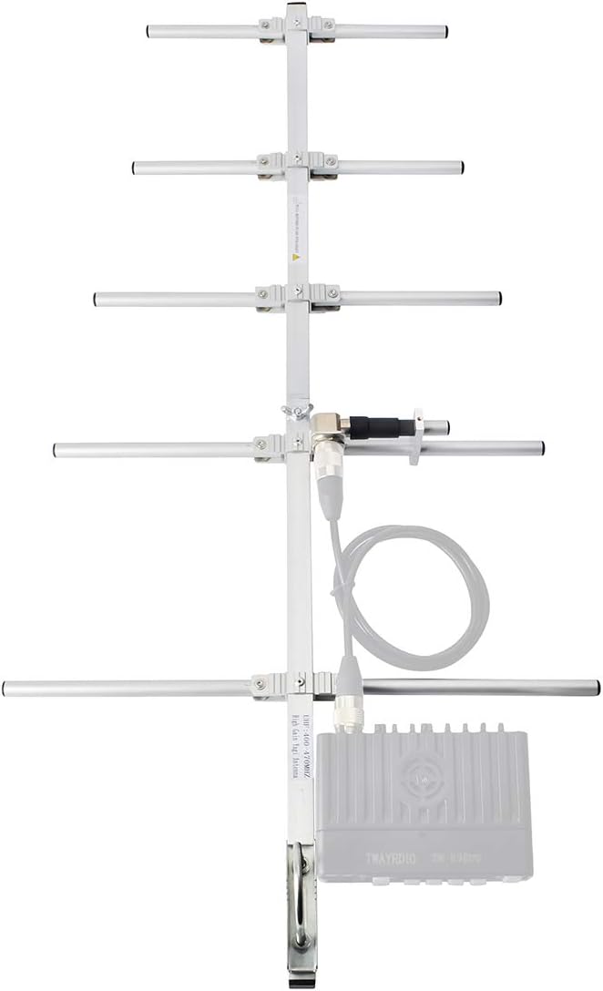 TWAYRDIO 9dBi Yagi Antenna UHF 400-470Mhz Foldable 5 Elements Directional Yagi for Baofeng Yaesu Kenwood Amateur Radio Scanner,GMRS Repeater System