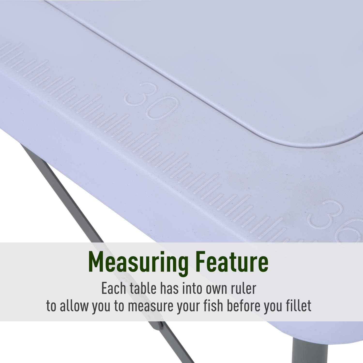 Outsunny Portable Folding Camping Sink Table with Faucet and Dual Water Basins, Outdoor Fish Table Sink, 40''