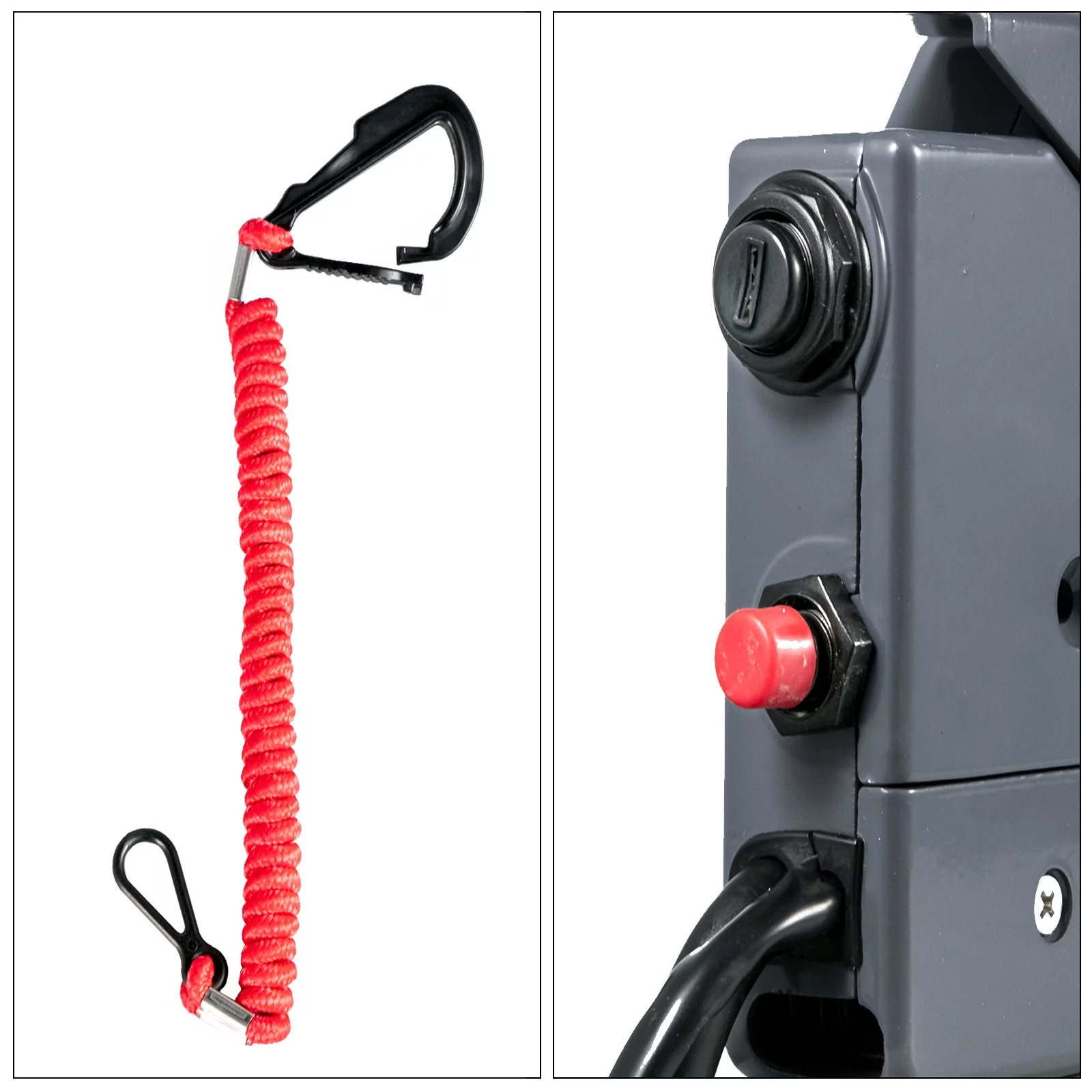 VEVOR Boat Throttle Control 703-48230-12-00 Boat Control Box 7Pin Outboard Remote Control with Safety Lanyard and Key Switch for Yamaha Side Mount