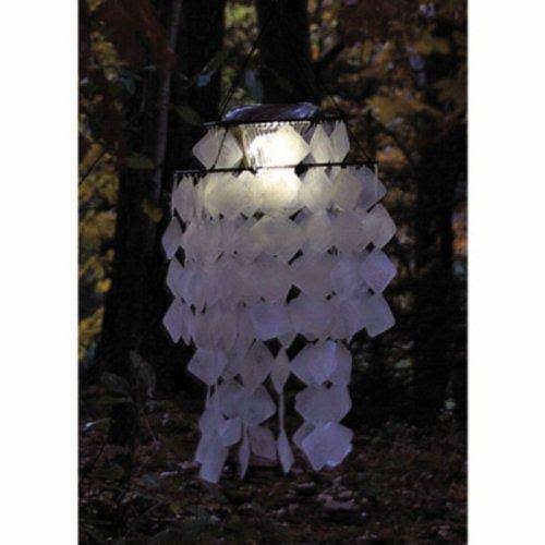 Woodstock Capiz Solar Chime - White Diamonds SCWD
