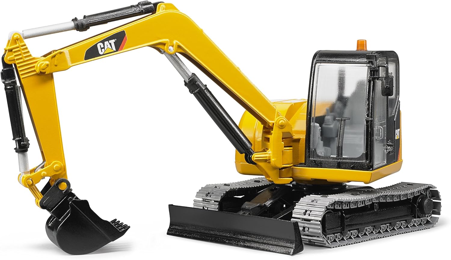 Bruder Toys - Construction Realistic CAT Mini Excavator Vehicle with Rotatable Cab and Removeable Shovel - Ages 3+