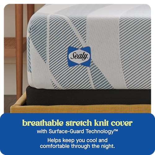 Sealy Dreamlife 12” Hybrid Mattress-in-a-Box, Queen, SealyComfort Gel Memory Foam, SealyResponsive Encased Coils, Surface-Guard Technology