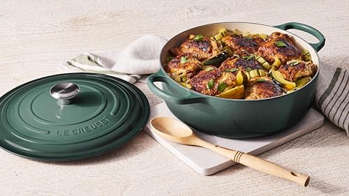 Le Creuset Enameled Cast Iron Signature Round Wide Dutch Oven, 6.75 qt., Cerise