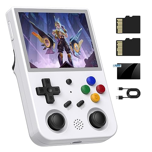 RG353V Retro Video Handheld Game Console 3.5" IPS Screen Android 11 and Linux System RK3566 64bit Game Player 64G TF Card Built-in 4450 Classic Games