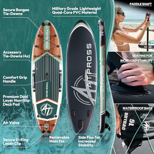 11'6"x35" Inflatable Stand Up Paddle Board 450LBS Weight Capacity Extra Wide Non-Slip Stable Deck Adult SUP