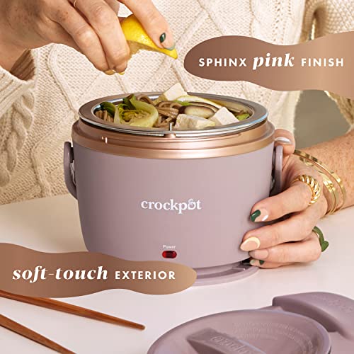 Crock-Pot Portable Electric Lunch Box, 20-Ounce Food Warmer, Moonshine Green | Ideal for Travel, On-the-Go | Keeps Food Spill-Free