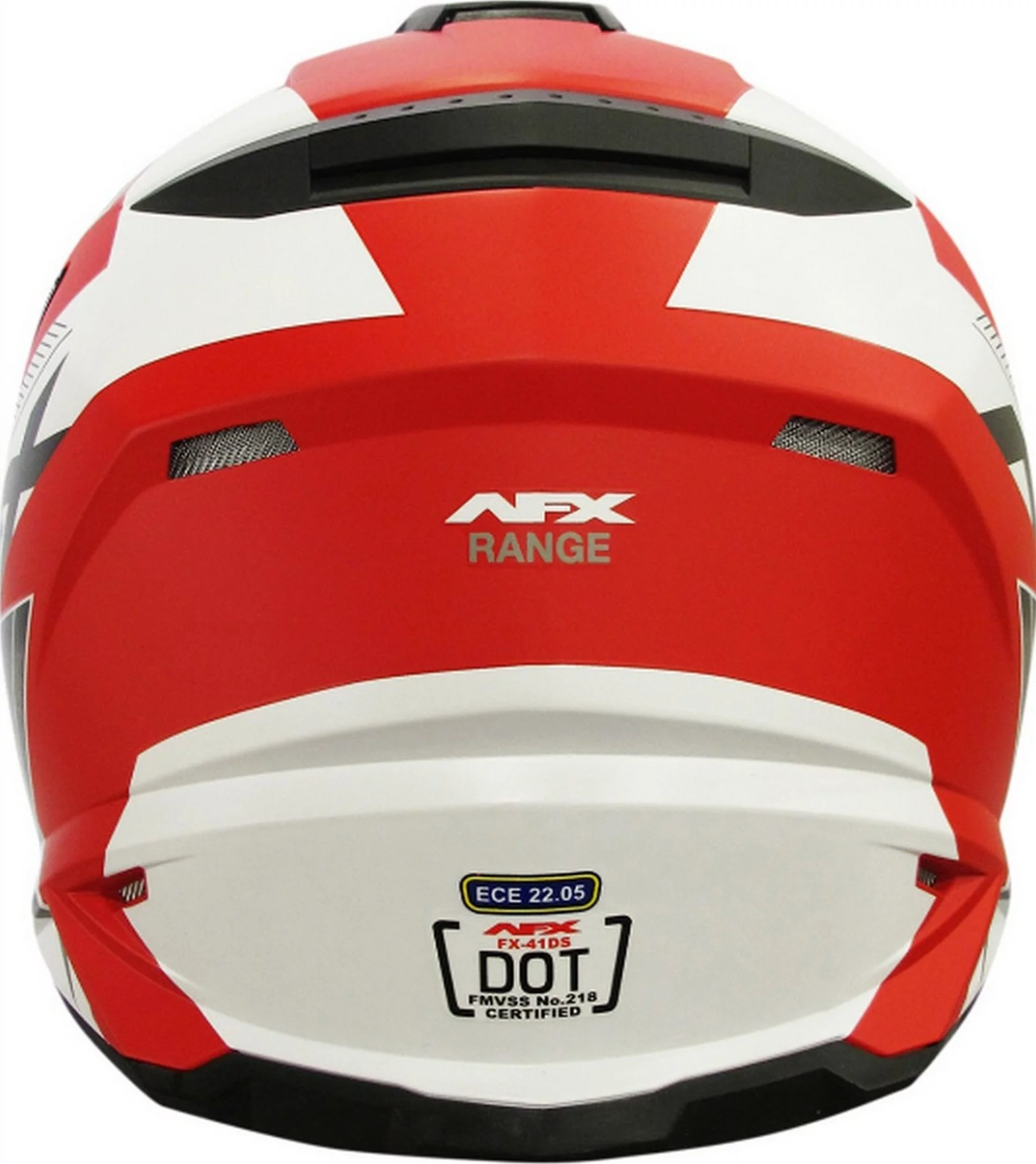 AFX FX-41DS Range Dual Sport Motorcycle Helmet Matte Red SM