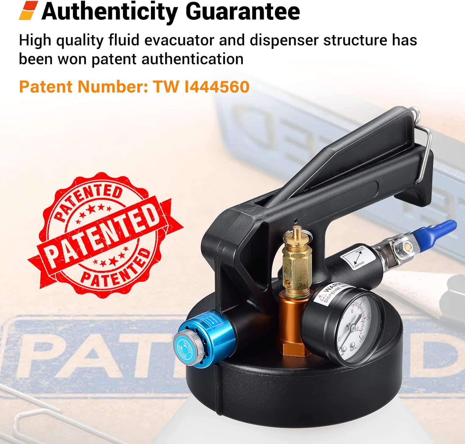 EWK Patented 6L Automatic Transmission Fluid Pump Fluid Evacuator and Dispenser for ATF Filler System with 8 Adapters