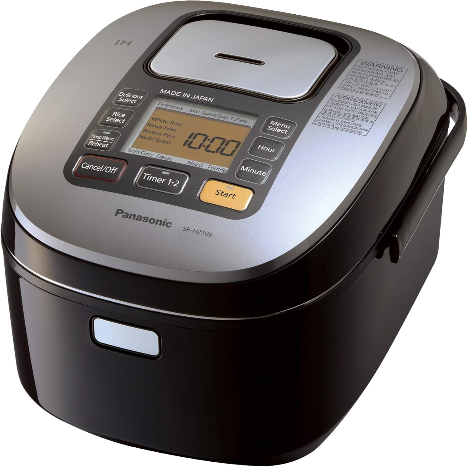 Panasonic 5 Cup (Uncooked) Japanese Rice Cooker with Induction Heating System and Pre-Programmed Cooking Options for Brown Rice, White Rice